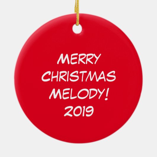 Mouse Christmas Tree Funny Kids Keramik Ornament (Hinten)