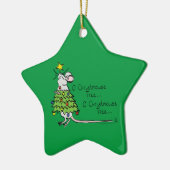 Mouse Christmas Tree Funny Kids Keramik Ornament (Links)