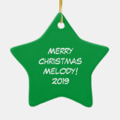 Mouse Christmas Tree Funny Kids Keramik Ornament (Hinten)