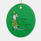 Mouse Christmas Tree Funny Kids Keramik Ornament (Links)