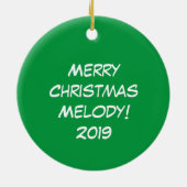 Mouse Christmas Tree Funny Kids Keramik Ornament (Hinten)