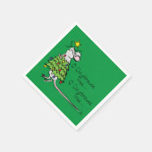 Mouse Christmas Tree Funny Kids Serviette (Ecke)