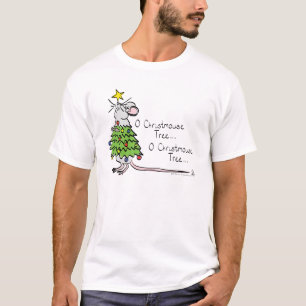Mouse Christmas Tree Funny Kids T-Shirt