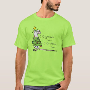 Mouse Christmas Tree Funny Kids T-Shirt