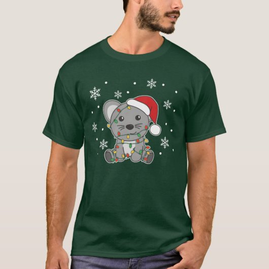 Mouse Christmas Winter Animals Mice friend T-Shirt (Vorderseite)