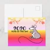 Mouse Comic Lunar Rat Neujahr 2020 GP Einladungspostkarte (Vorne/Hinten)