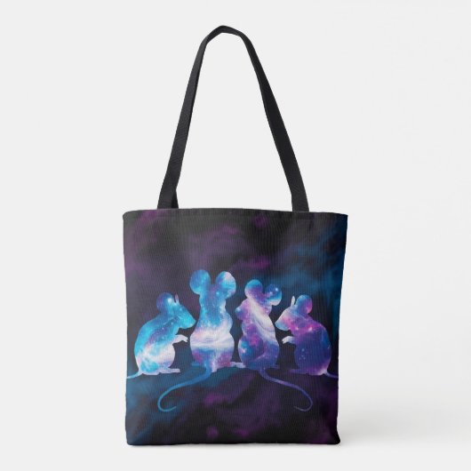 Mouse Cosmos Shopping Errand Tote Bag Tasche (Rückseite)