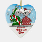 Mouse Couple First Christmas Ornament (Rechts)