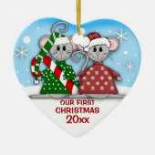 Mouse Couple First Christmas Ornament (Vorne)