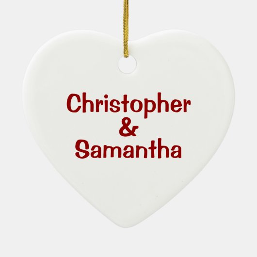 Mouse Couple First Christmas Ornament (Hinten)
