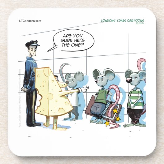 Mouse Crimes von Rick London Funny Untersetzer (Vorderseite)