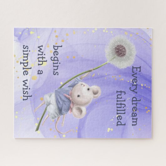 Mouse Dandelion Every Dream Simple   Puzzle (Horizontal)