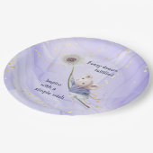 Mouse Dandelion Jeden Traum Einfache Wünsche Pappteller (Schrägansicht)