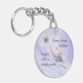 Mouse Dandelion Jeden Traum Schlüsselanhänger (Vorderseite links)