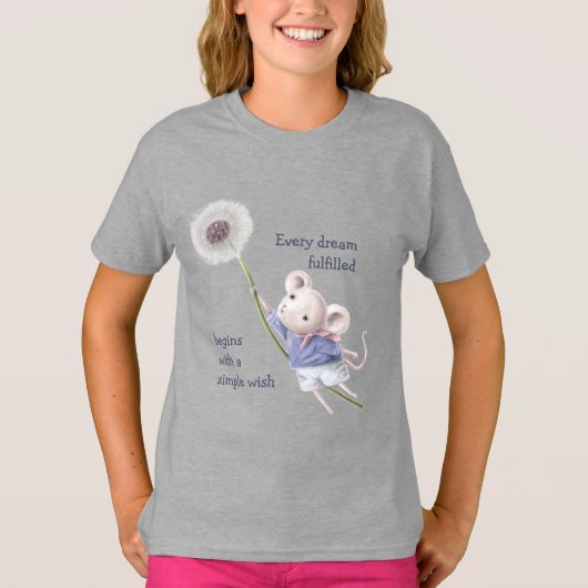 Mouse Dandelion Jeden Traum T - Shirt (Vorderseite)
