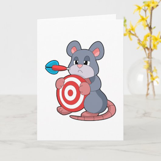 Mouse Darts Dart Dartboard Karte (Gelbe Blume)
