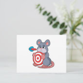 Mouse Darts Dart Dartboard Postkarte (Stehend Vorderseite)