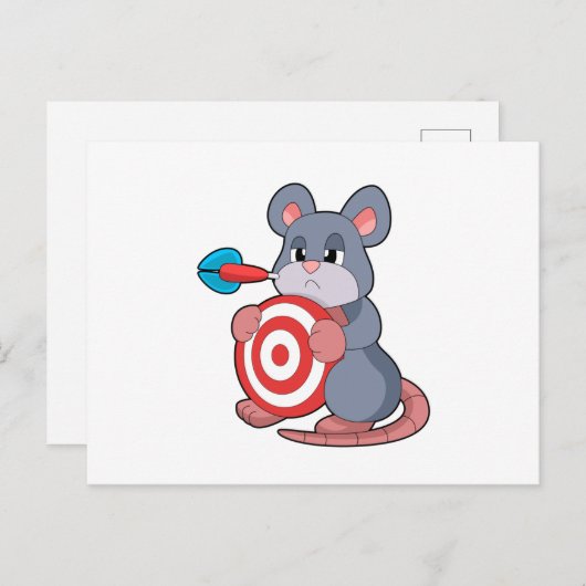 Mouse Darts Dart Dartboard Postkarte (Vorne/Hinten)