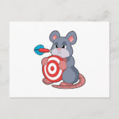 Mouse Darts Dart Dartboard Postkarte (Vorderseite)