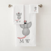 Mouse Design Monogrammed Badhandtuch Set (Insitu)