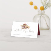 Mouse Eat Drink geben Namen glücklich Friendsgivin Platzkarte (Vorderseite)