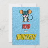 Mouse Einzigartiger Personalisierter Geburtstag Ei Einladung (Rückseite)