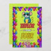 Mouse Einzigartiger Personalisierter Geburtstag Ei Einladung (Vorne/Hinten)