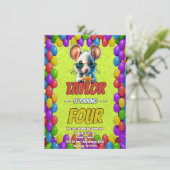 Mouse Einzigartiger Personalisierter Geburtstag Ei Einladung (Stehend Vorderseite)