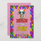 Mouse Einzigartiger Personalisierter Geburtstag Ei Einladung (Vorne/Hinten)