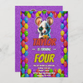 Mouse Einzigartiger Personalisierter Geburtstag Ei Einladung (Vorne/Hinten)