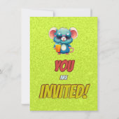 Mouse Einzigartiger Personalisierter Geburtstag Ei Einladung (Rückseite)