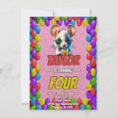 Mouse Einzigartiger Personalisierter Geburtstag Ei Einladung (Vorderseite)