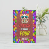 Mouse Einzigartiger Personalisierter Geburtstag Ei Einladung (Stehend Vorderseite)