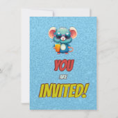 Mouse Einzigartiger Personalisierter Geburtstag Ei Einladung (Rückseite)