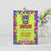 Mouse Einzigartiger Personalisierter Geburtstag Ei Einladung (Stehend Vorderseite)