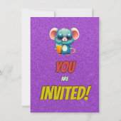 Mouse Einzigartiger Personalisierter Geburtstag Ei Einladung (Rückseite)