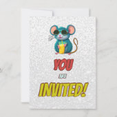 Mouse Einzigartiger Personalisierter Geburtstag Ei Einladung (Rückseite)