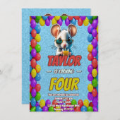 Mouse Einzigartiger Personalisierter Geburtstag Ei Einladung (Vorne/Hinten)