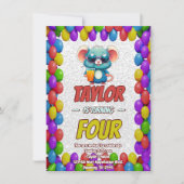 Mouse Einzigartiger Personalisierter Geburtstag Ei Einladung (Vorderseite)