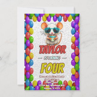 Mouse Einzigartiger Personalisierter Geburtstag Ei Einladung