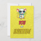 Mouse Einzigartiger Personalisierter Geburtstag Ei Einladung (Rückseite)