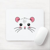 Mouse Face Costume Girl Boy Birthday Mouse Hallowe Mousepad (Mit Mouse)