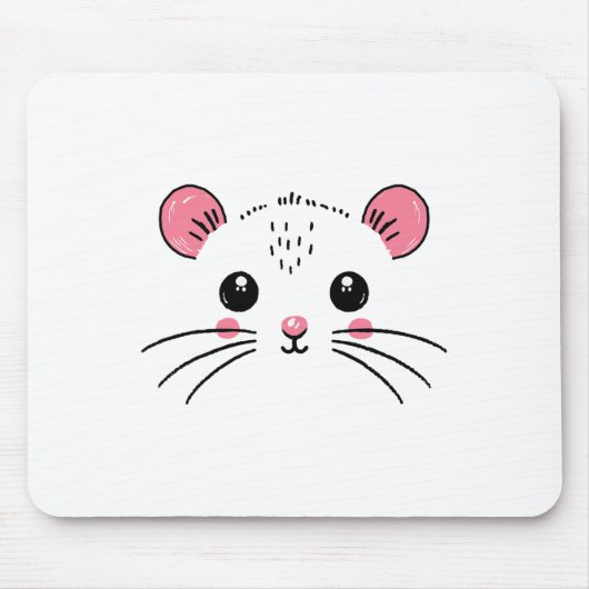 Mouse Face Costume Girl Boy Birthday Mouse Hallowe Mousepad (Vorne)
