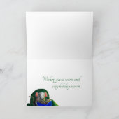 Mouse Family Reading by Fireplace Weihnachtskarte Karte (Innenseite)