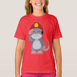 Mouse Firefighter Feuerhelm Feuerwehr T-Shirt
