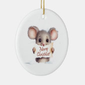 Mouse Frohe Weihnachten Keramik Ornament (Rechts)