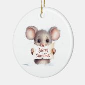 Mouse Frohe Weihnachten Keramik Ornament (Links)