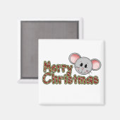 Mouse Frohe Weihnachtsgeschenke und Geschenke Magnet (Vorderseite/Rückseite)