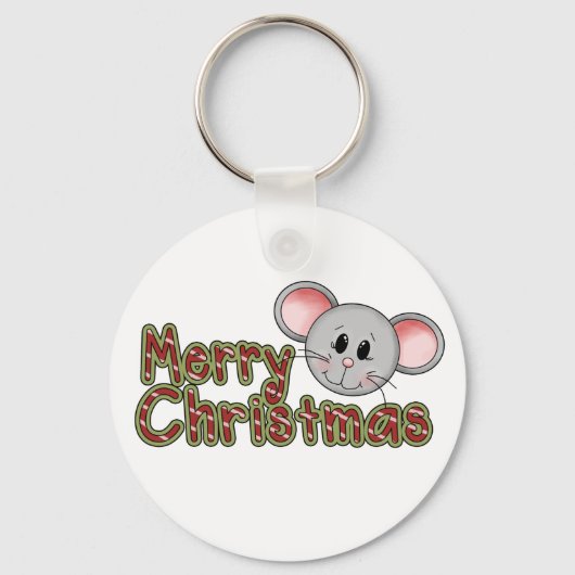 Mouse Frohe Weihnachtsgeschenke und Geschenke Schlüsselanhänger (Vorderseite)