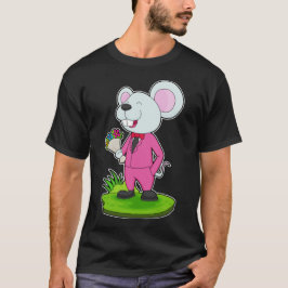 Mouse Groom Blume Hochzeit T-Shirt